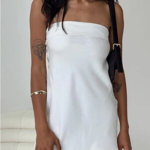 Princess Polly Elegant White Strapless Dress